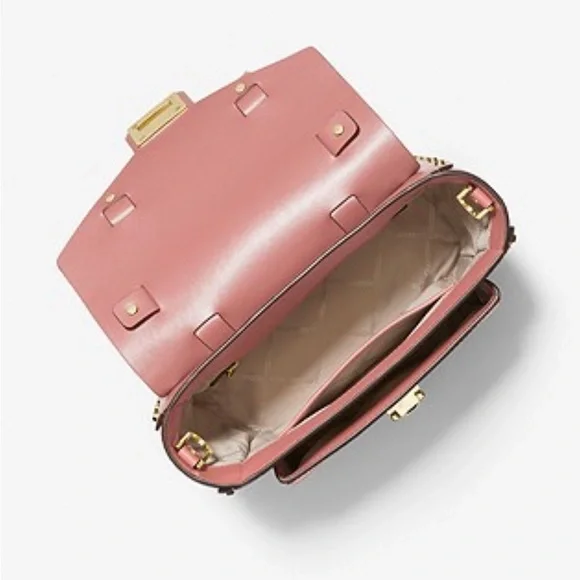 Michael Kors Manhattan Medium Leather Satchel - Picture 3 of 9